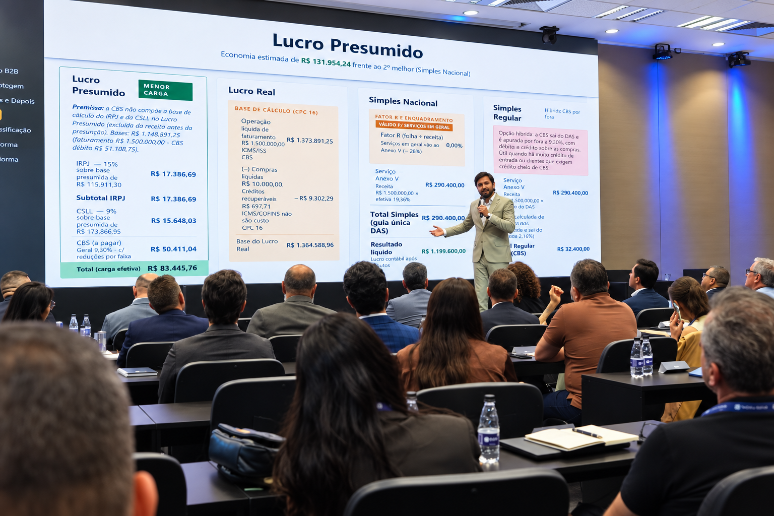 Imagem ilustrativa de uma profissional analisando uma plataforma fiscal no notebook.